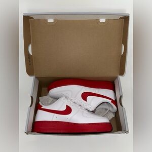 White/Red Nike Air Force 1 Low